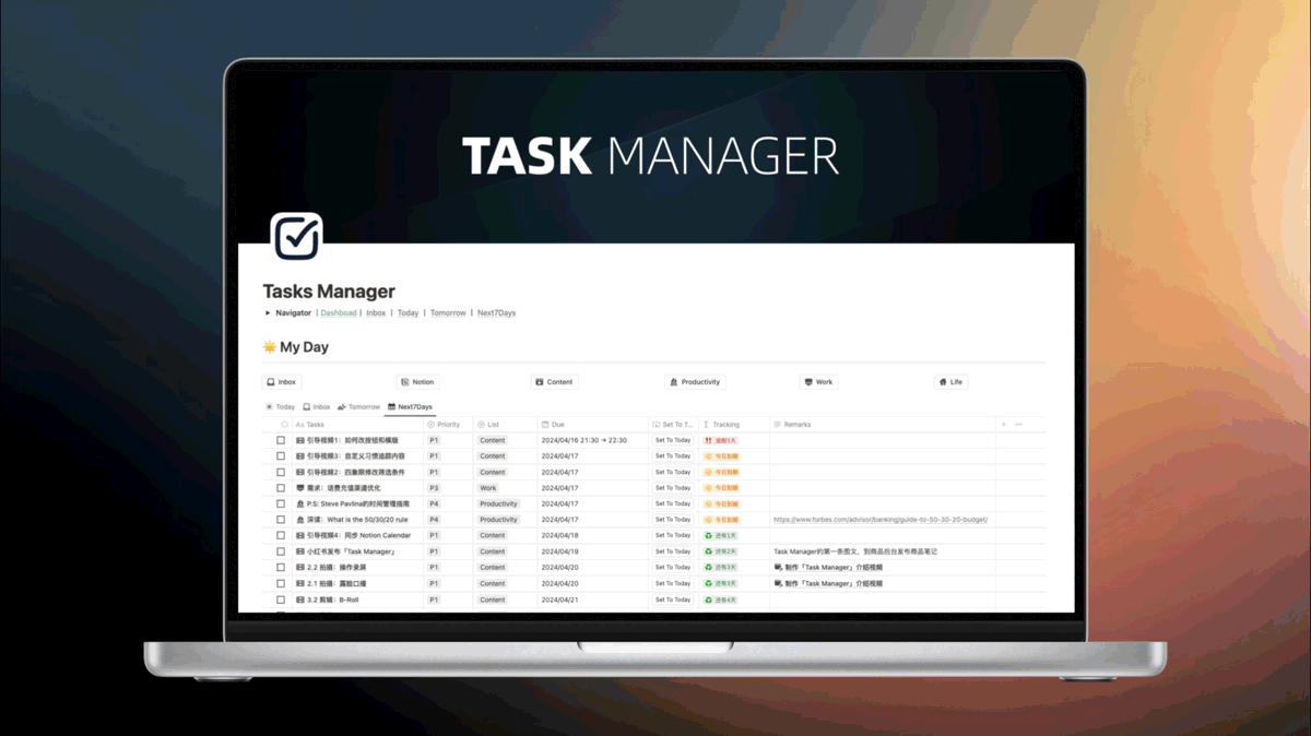 Creating a Task Manager in Notion